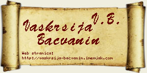 Vaskrsija Bačvanin vizit kartica